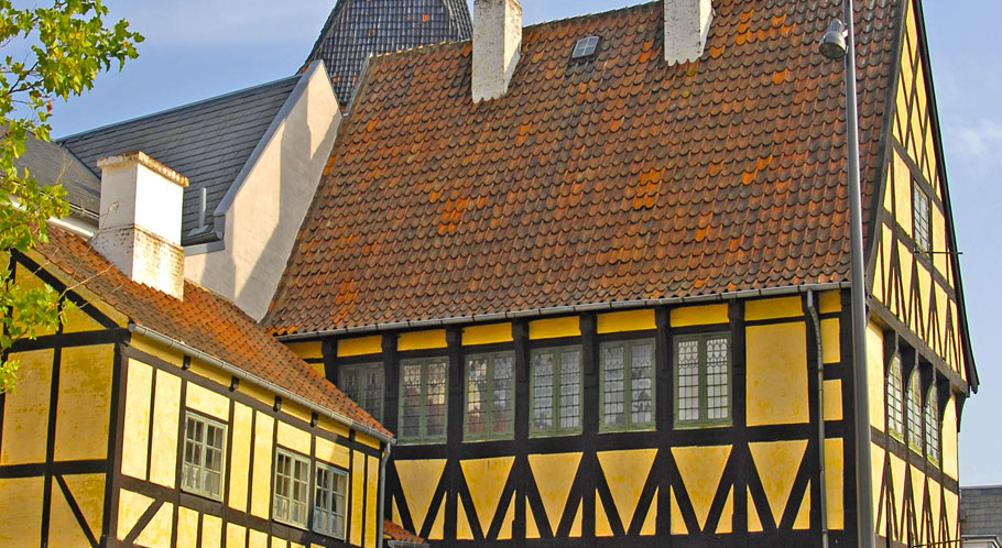 Fachwerkhaus in Svendborgs Altstadt nahe am Hafen